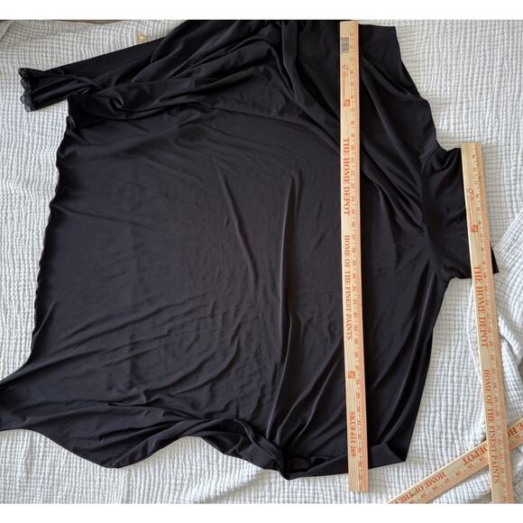 Vintage Michal Negrin Black Flowy Strapless Romper Playsuit Lagenlook Harem XS - Picture 12 of 14